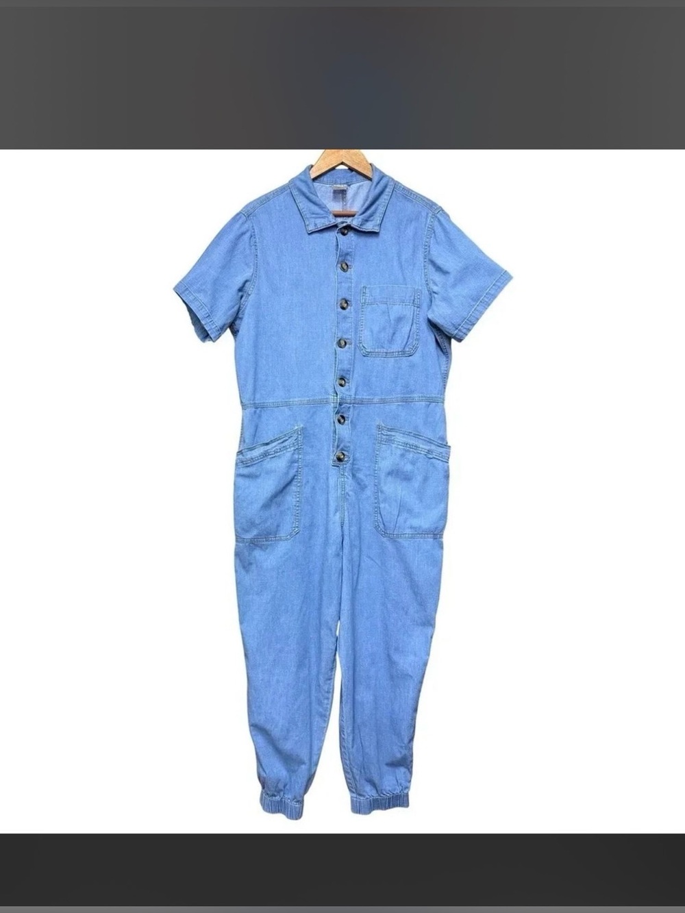 No Boundaries Light Blue Denim Overalls Jumpsuit